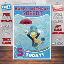 Personalised Kids Inspired Jiminy Umbrella Birthday Card (SA)