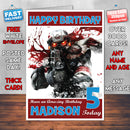 Personalised Kids Killzone Shadow Fall 1 Game Inspired Style Birthday Card (SA)
