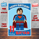 Personalised Kids Inspired LEGO PEOPLE 6 Birthday Card (SA)