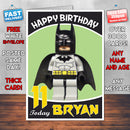 Personalised Kids Inspired LEGO PEOPLE 8 Birthday Card (SA)