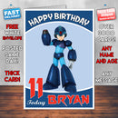 Personalised Kids Inspired Megaman X Birthday Card (SA)