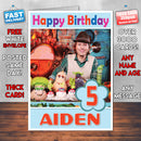 Personalised Kids Inspired Mr Bloom's Nursery 2 Style Theme Personalised Kidshows Birthday Card (SA)