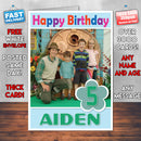 Personalised Kids Inspired Mr Bloom's Nursery 3 Style Theme Personalised Kidshows Birthday Card (SA)