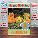 Personalised Kids Inspired Mr Bloom's Nursery 4 Style Theme Personalised Kidshows Birthday Card (SA)