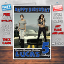 Personalised Kids NFS The Run Irina Shayk And Chrissy Game Inspired Style Birthday Card (SA)