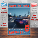 Personalised Kids Need Fo Speed 2015 Game Inspired Style Birthday Card (SA)