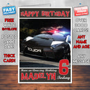Personalised Kids Need Fo Speed Hot Pursuit Game Inspired Style Birthday Card (SA)