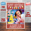Personalised Kids Inspired Nina And The Neurons 1 Style Theme Personalised Kidshows Birthday Card (SA)