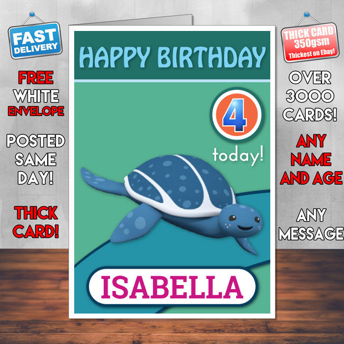 Personalised Kids Inspired OCTANAUGHTS 12 Bithday Card (SA)
