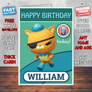 Personalised Kids Inspired OCTANAUGHTS 2 Bithday Card (SA)