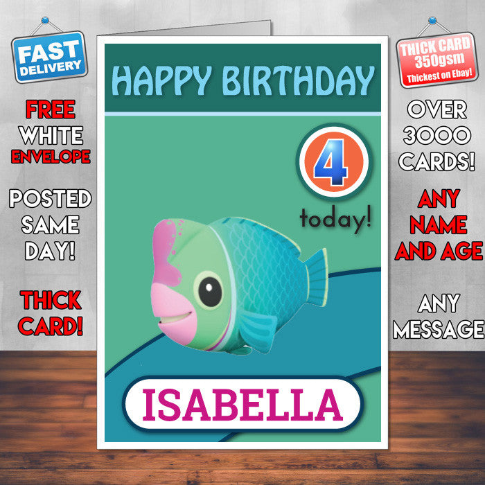 Personalised Kids Inspired OCTANAUGHTS 7 Bithday Card (SA)