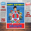 Personalised Kids Inspired PAW PATROL CAST Birthday Card (SA)