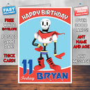 Personalised Kids Inspired Papyrus From Undertale Render Birthday Card (SA)