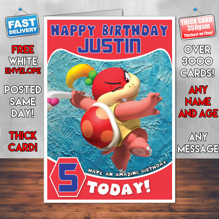 Personalised Kids Inspired Pom Pom 3d Birthday Card (SA)