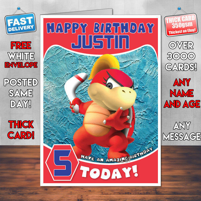Personalised Kids Inspired Pom Pom V1 Birthday Card (SA)