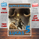 Personalised Kids Primal 2 Far Cry Game Inspired Style Birthday Card (SA)
