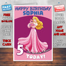Personalised Kids Inspired Princess Ariel Birthday Card (SA)