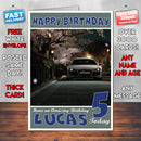 Personalised Kids R8 In Japan Gt5 Game Inspired Style Birthday Card (SA)