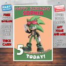 Personalised Kids Inspired Scourge The Hedgehog Birthday Card (SA)