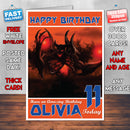 Personalised Kids Shadow Fiend Dota 2 Game Inspired Style Birthday Card (SA)