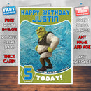 Personalised Kids Inspired Shreck 3d Birthday Card (SA)