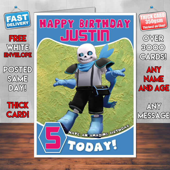 Personalised Kids Inspired Swapsans Birthday Card (SA)