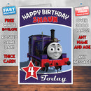 Personalised Kids Inspired THOMAS TANK ENGINE 3 Birthday Card (SA)
