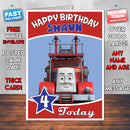 Personalised Kids Inspired THOMAS TANK ENGINE 7 Birthday Card (SA)