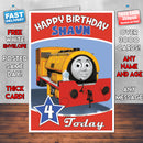 Personalised Kids Inspired THOMAS TANK ENGINE 9 Birthday Card (SA)