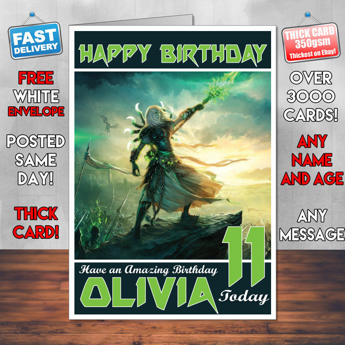 Personalised Kids Vi Heroes Game Inspired Style Birthday Card (SA)