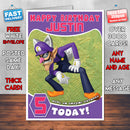 Personalised Kids Inspired Wolf Waluigi Birthday Card (SA)