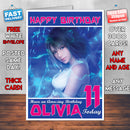 Personalised Kids Yuna Game Inspired Style Birthday Card (SA)