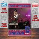 Personalised Kiss Heavy Metal Rock INSPIRED THEME Music Birthday Card (SA)