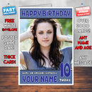 Personalised Kristen Stewart 1 INSPIRED THEME Celebrity Birthday Card (SA)