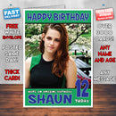 Personalised Kristen Stewart 3 INSPIRED THEME Celebrity Birthday Card (SA)