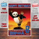 Personalised Kung Fu Panda 2011 Style Inspired Cartoon Birthday Card (SA)