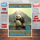Personalised Kung Fu Panda Style Inspired Cartoon Birthday Card (SA)