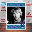Personalised Kurt Cobain INSPIRED THEME Music Birthday Card (SA)