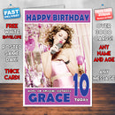 Personalised Kylie Minogues 1 Celebrity Inspired Style Birthday Card (SA)