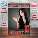 Personalised LACUNA COIL Cristina Scabbia 2 Celebrity Inspired Style Birthday Card (SA)