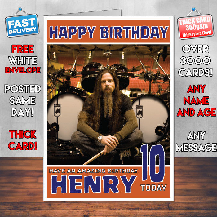 Personalised LAMB OF GOD LACUNA COIL Celebrity Inspired Style Birthday Card (SA)