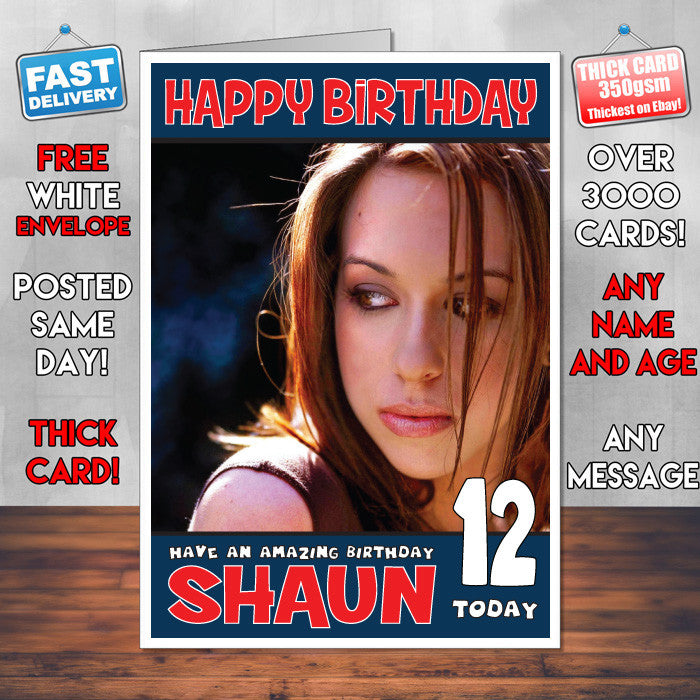 Personalised Lacey Chabert 1 INSPIRED THEME Celebrity Birthday Card (SA)