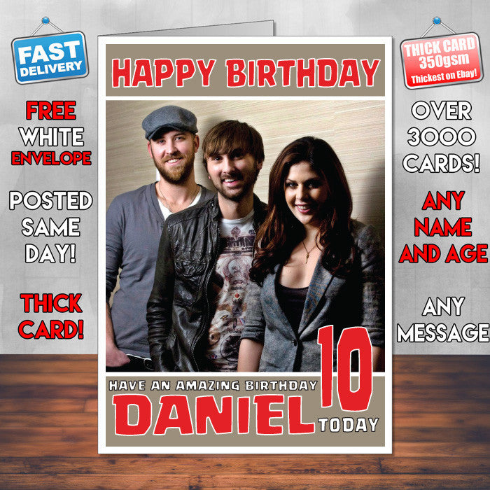 Personalised Lady Antebellum 2 INSPIRED THEME Music Birthday Card (SA)