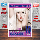 Personalised Lady Gaga 2 Celebrity Inspired Style Birthday Card (SA)