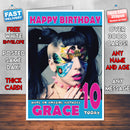 Personalised Lady Gaga 3 Celebrity Inspired Style Birthday Card (SA)