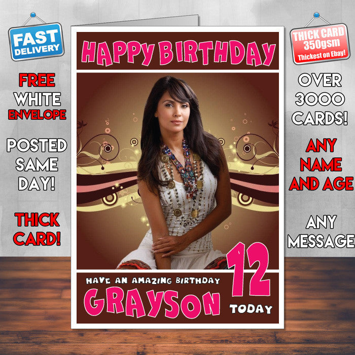 Personalised Lara Dutta 2 Bollywood Inspired Style Birthday Card (SA)