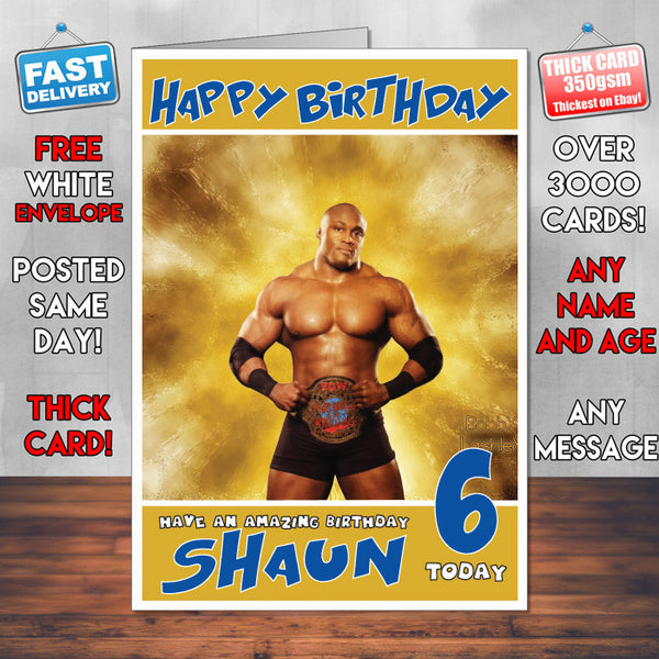 Personalised Lashley WWE Inspired Style Birthday Card (SA)