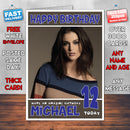 Personalised Lauren Budd 1 INSPIRED THEME Celebrity Birthday Card (SA)