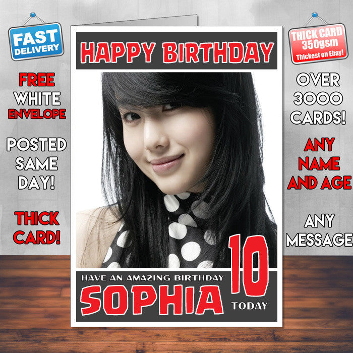 Personalised Lee Jung Hyun 2 Celebrity Inspired Style Birthday Card (SA)