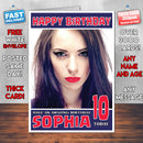 Personalised Lena Kiera 1 Celebrity Inspired Style Birthday Card (SA)